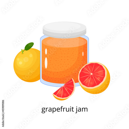Cartoon grapefruit jam.
