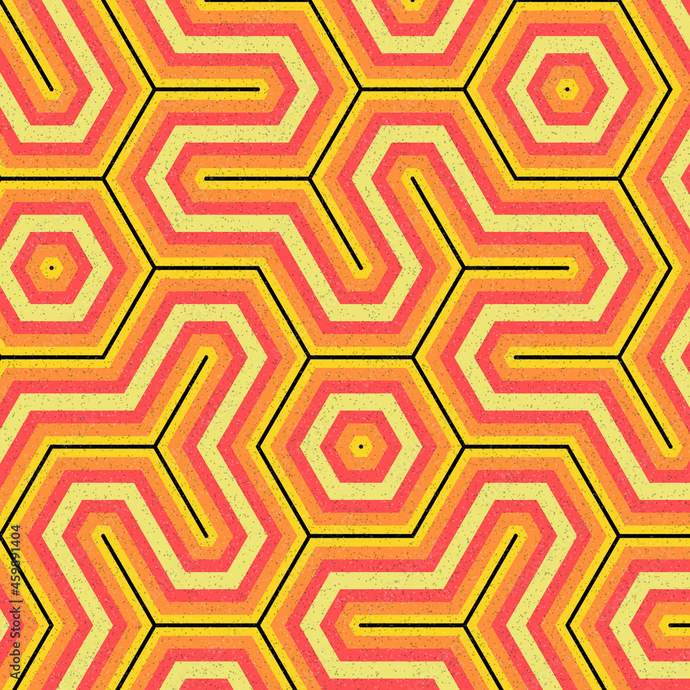 Colour Hexagon Tile Connection art background design illustration Colour Hexagon Tile Connection art background design illustration