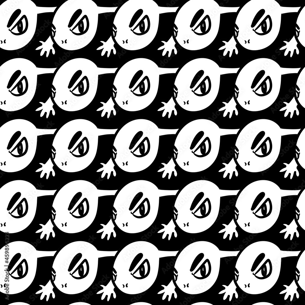 seamless pattern of cute monster cartoon seamless pattern of cute monster cartoon