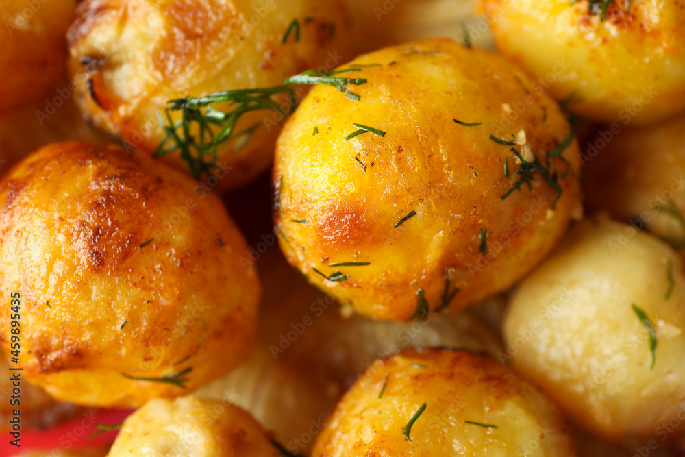 Baked potato all over background, close up Baked potato all over background, close up