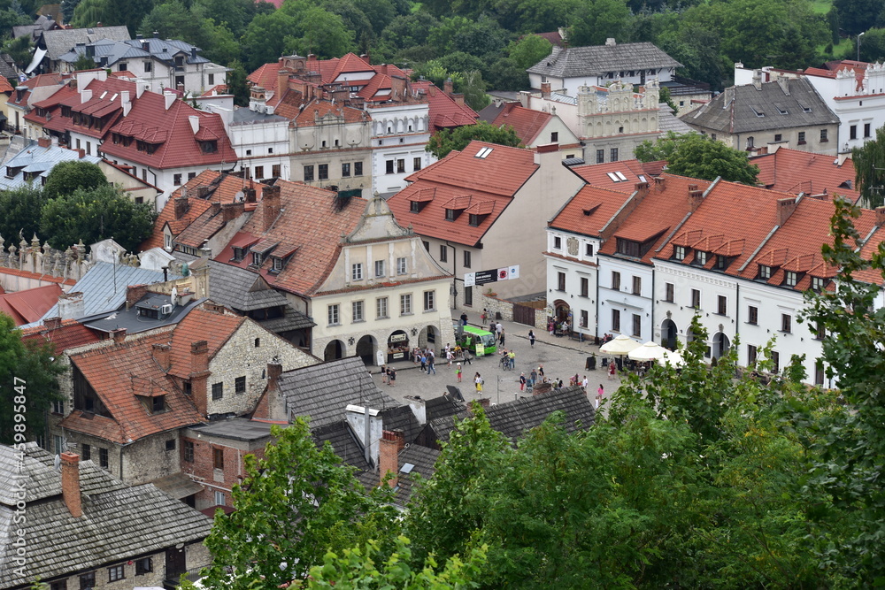 Kazimierz Dolny widok na Rynek z Góry Trzech Krzyży