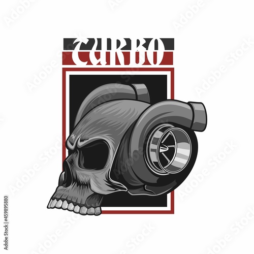 head turbo skull t shirt design