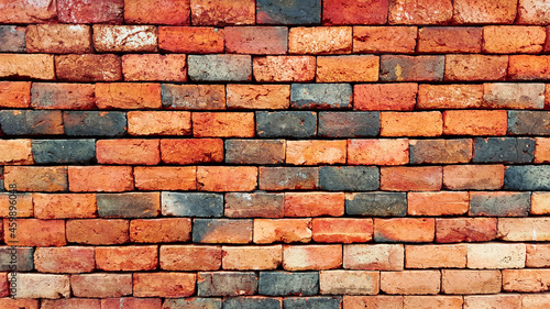 Red traditional brick wall 