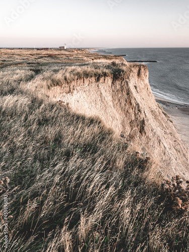 Obraz na plátně Cliffs and beaches of Denmark, Bovbjerg Klint.