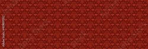 Interior Design. Floral background pattern in brown and red tones seamless wallpaper texture seamless vector illustration