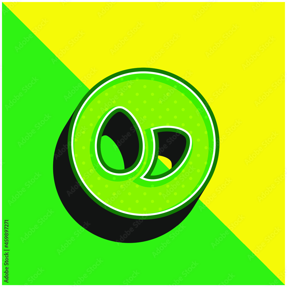 Allergens Eggs Green and yellow modern 3d vector icon logo Allergens Eggs Green and yellow modern 3d vector icon logo