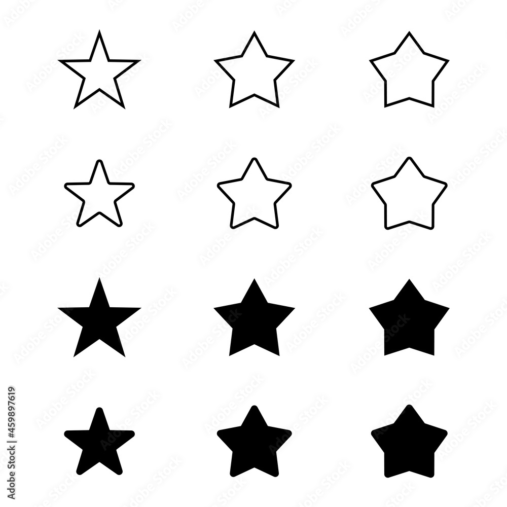 Star icon set Star icon set