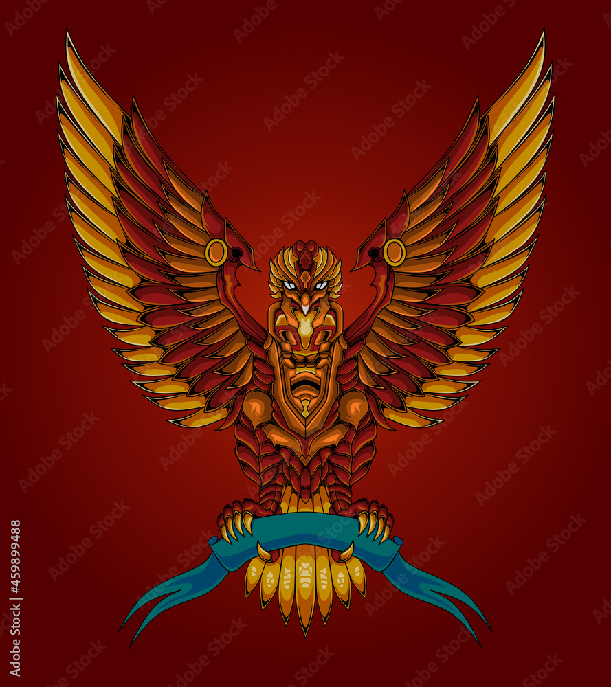 Robot theme eagle illustration artwork Robot theme eagle illustration artwork