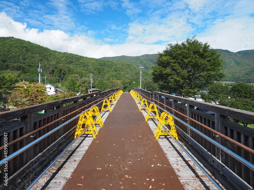 山へ伸びる歩道