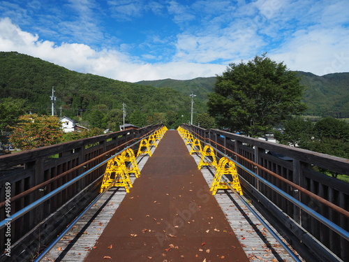 山へ伸びる歩道