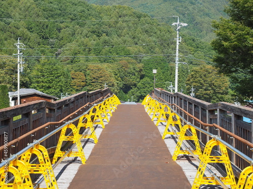 山へ伸びる歩道