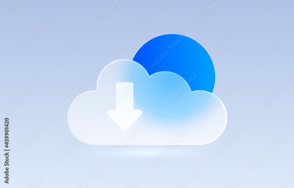 Glass cloud transparent icon, collection sign. Vector Glass cloud transparent icon, collection sign. Vector