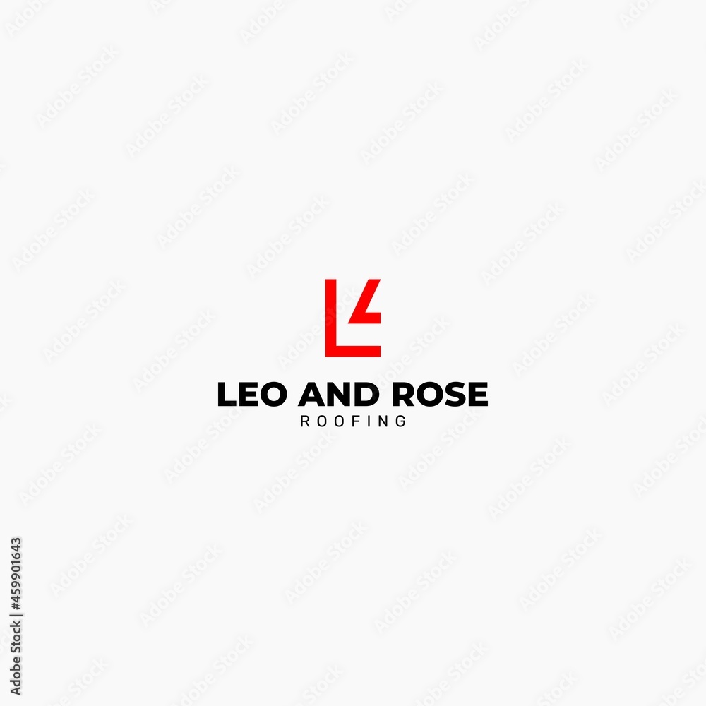 L R and Roof vector abstract logo design L R and Roof vector abstract logo design