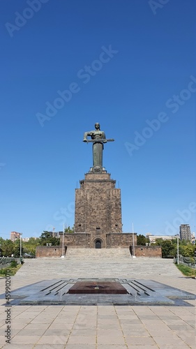 Mother Armenia symbol of Yerevan statue of a woman with sword public sight in Yerevan Armenia