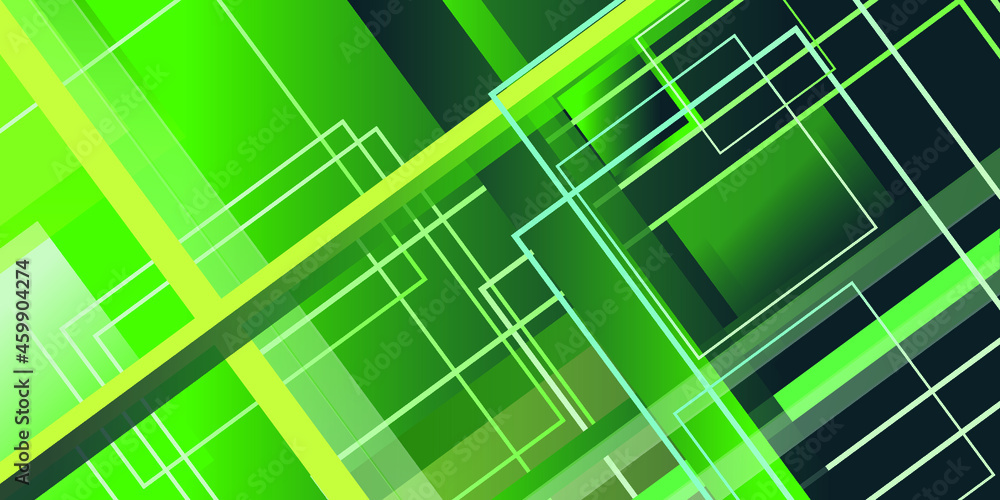 Green Abstract Background With Lines