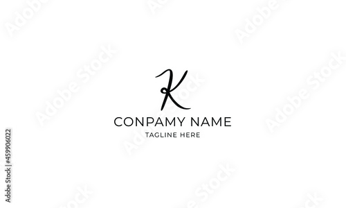 Letter K Signature Logo Vector