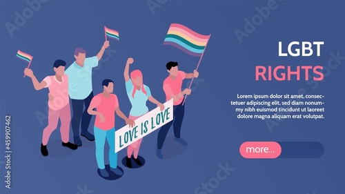 LGBT Rights Isometric Banner