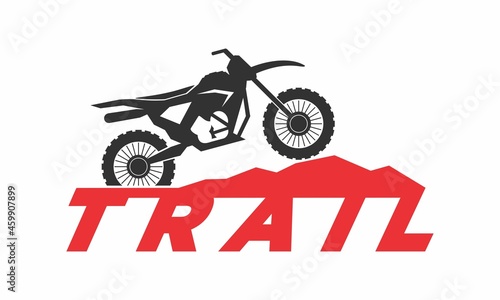 Adventure trail motorcycle vector logo