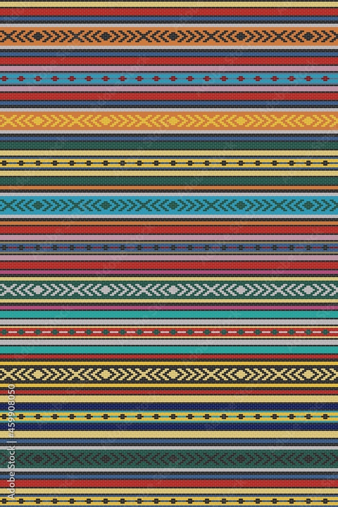 custom made wallpaper toronto digitalTraditional textile pattern of South America. Ethnic seamless ornament. Mexican, Bolivian, Peruvian blanket. Serape design.