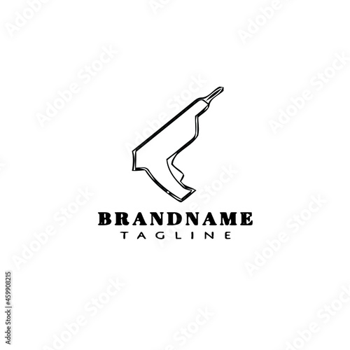 auger cartoon logo design icon template vector flat