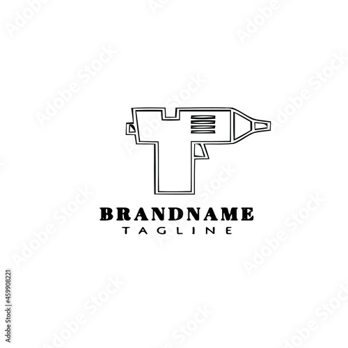 simple auger cartoon logo design icon template vector illustration