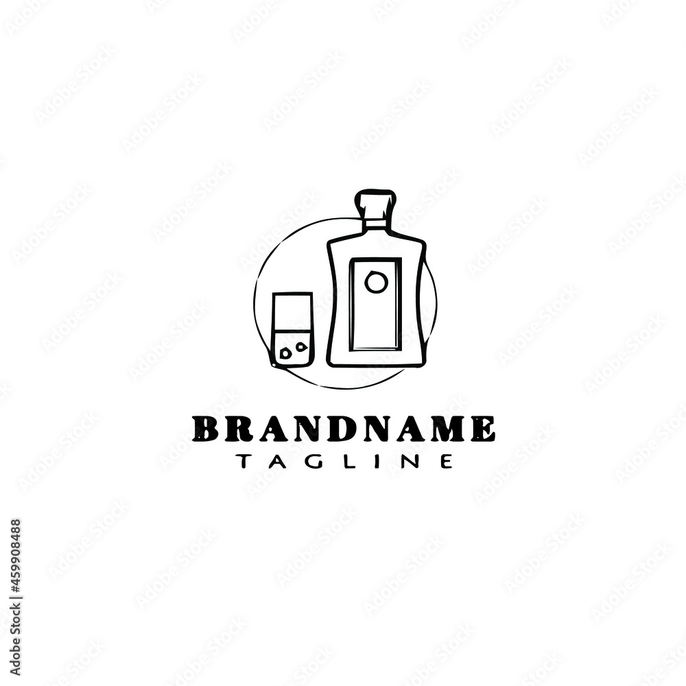 beer bottle cartoon logo icon design template black isolated illustration beer bottle cartoon logo icon design template black isolated illustration