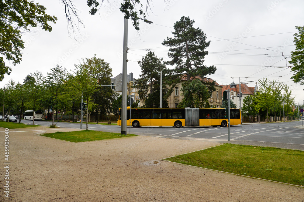 Εκτύπωση καμβά bus gelb öpnv öffentlicher nahverkehr individual