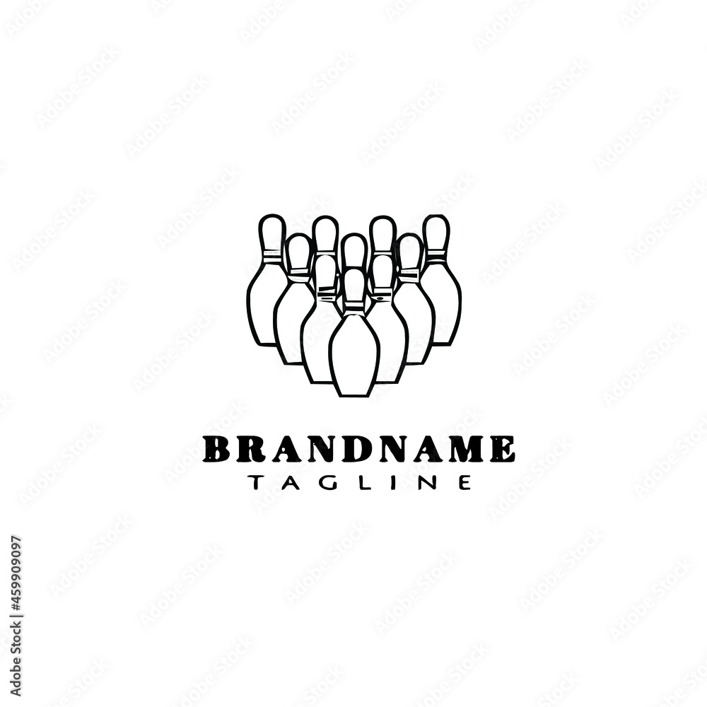 creative bowling cartoon logo icon design template black isolated vector illustration creative bowling cartoon logo icon design template black isolated vector illustration