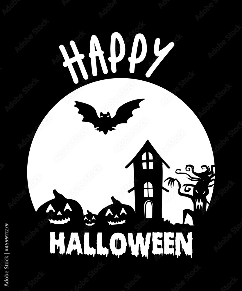 Happy halloween t shirt design for halloween day,graphic t shirt design,horror t shirt design