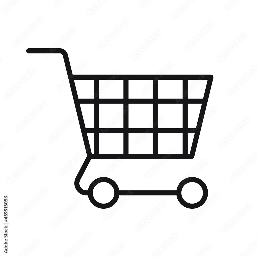 Shopping cart icon. Trolley icon. Shopping cart icon. Trolley icon.
