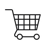Shopping cart icon. Trolley icon.