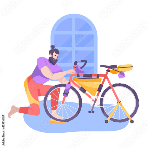 Bike Flat Composition
