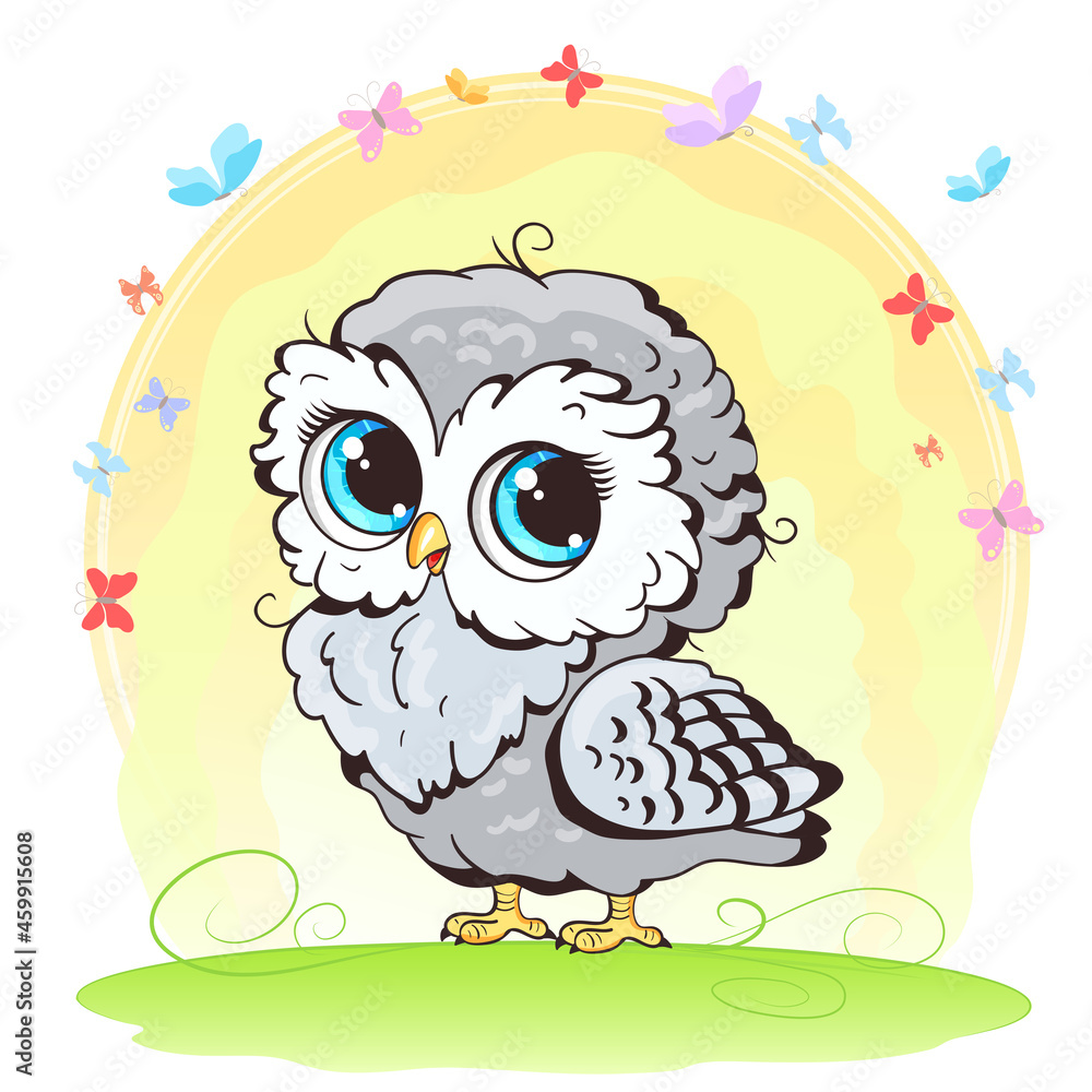 Cute little owl vector illustration Cute little owl vector illustration