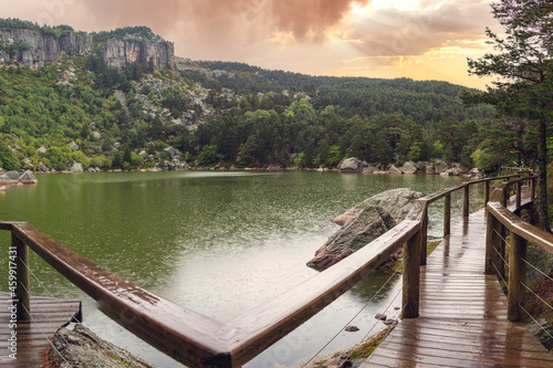 Panoramic view of the Laguna Negra, Soria, Spain photo