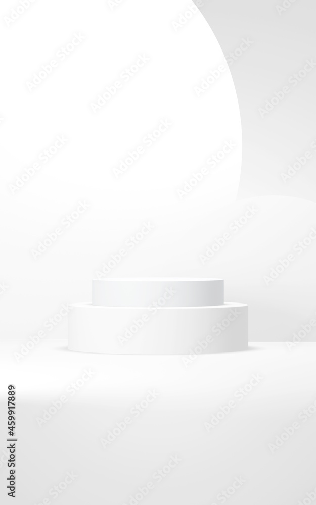 Podium abstract background. Geometric shape.Vertical white colors scene. Minimal 3d rendering. Scene with geometrical background. 3d render Podium abstract background. Geometric shape.Vertical white colors scene. Minimal 3d rendering. Scene with geometrical background. 3d render
