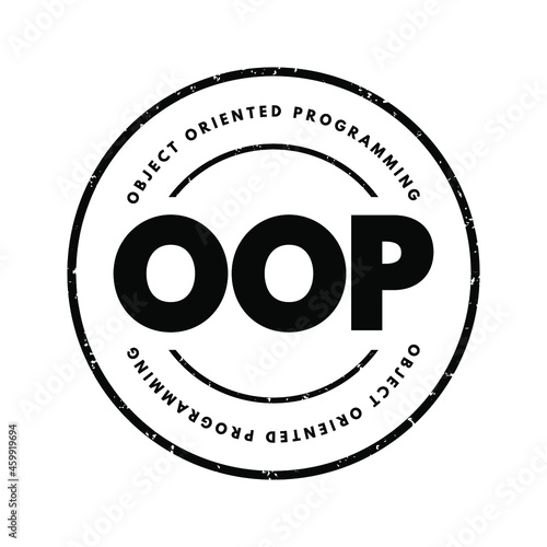 OOP - Object Oriented Programming acronym, technology concept background