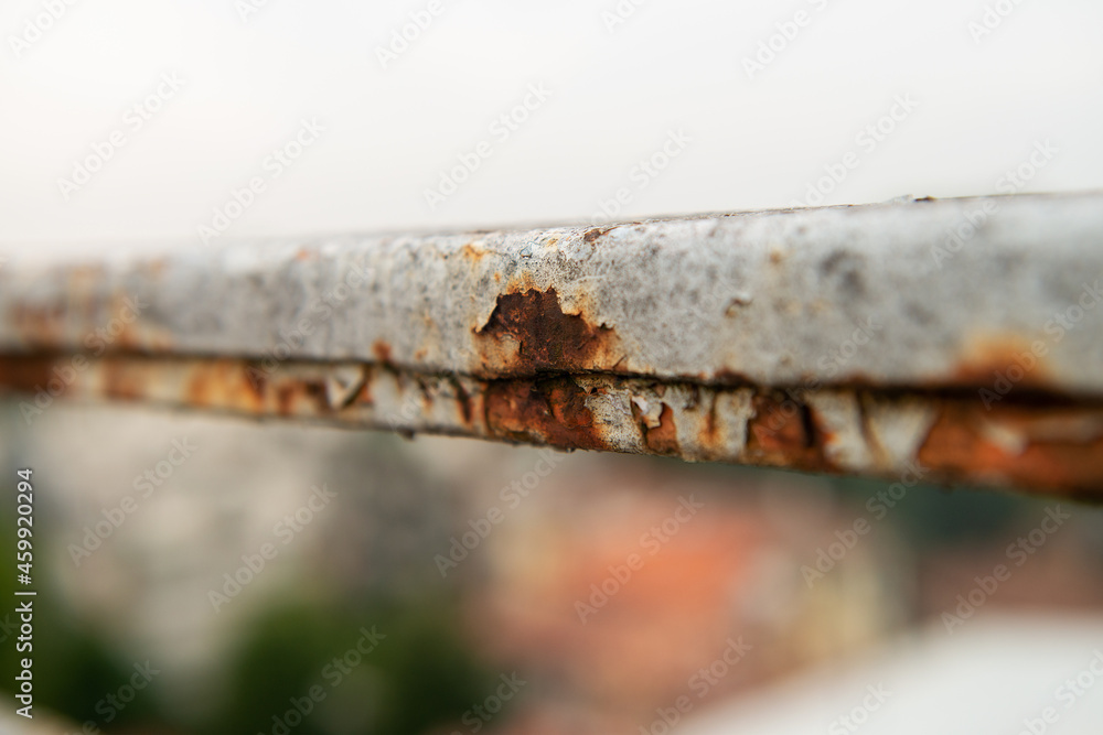 Full frame of Rust on railing Full frame of Rust on railing