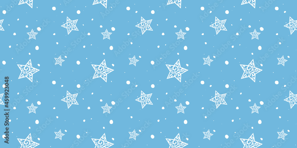 Christmas Star Seamless Pattern on Blue Background. Pixel Perfect Christmas Pattern. Christmas Star Seamless Pattern on Blue Background. Pixel Perfect Christmas Pattern.