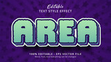 Editable text effect, Area text on popular comic color style