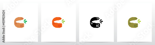 Carrot Burried On Letter Logo Design G