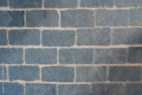 Gray stone pavement as background.