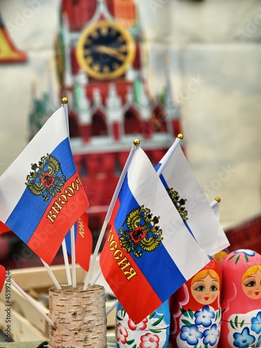 Russian and from comunist USSR souvenirs for tourists in travel fair Milan Italy September 20 2021