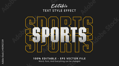 Sports text on hype layered style effect, editable text effect
