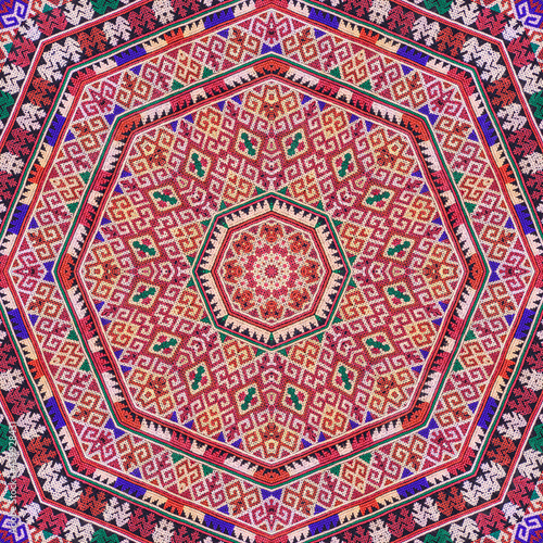 Seamless kaleidoscope or endless pattern for ceramic tile, wallpaper, linoleum, textile, web page background used