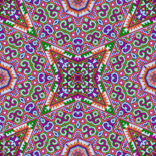 Seamless kaleidoscope or endless pattern for ceramic tile, wallpaper, linoleum, textile, web page background used