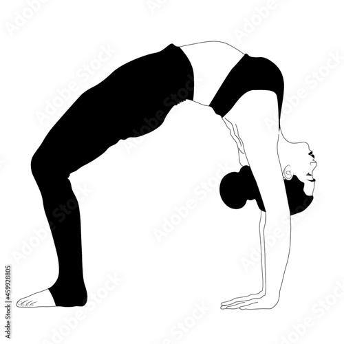 Женщина в позе йога