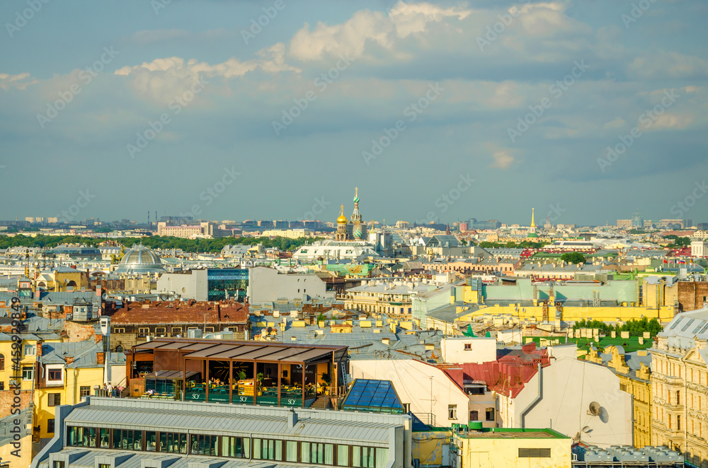 View from St. Isaac's Cathedral in St. Petersburg on the city.