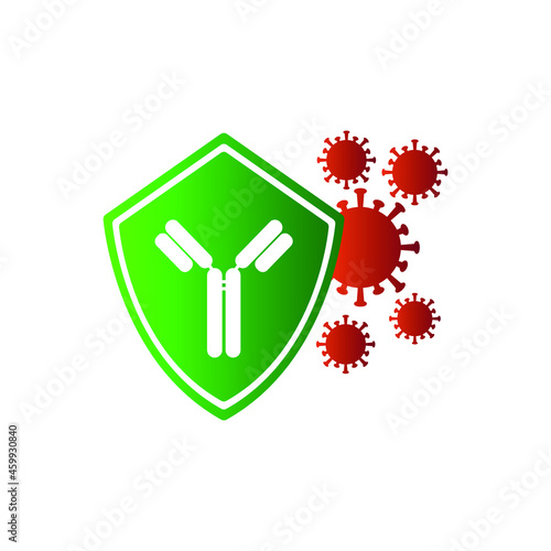 corona virus vaccination illustration. 