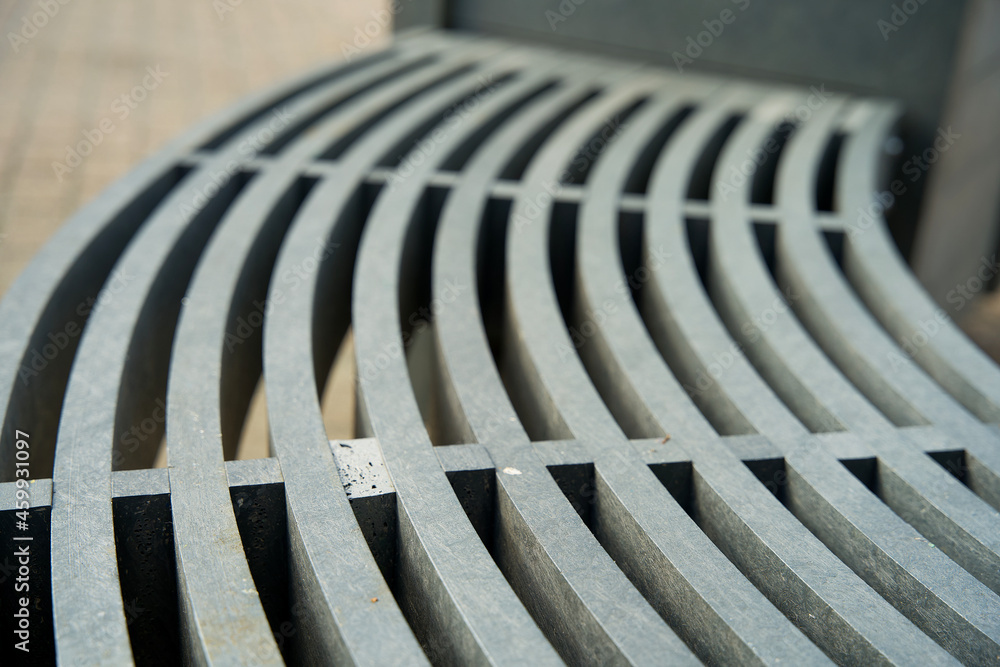 Close-up of circular construction material made from re-used waste plastics on a recycling plant Close-up of circular construction material made from re-used waste plastics on a recycling plant