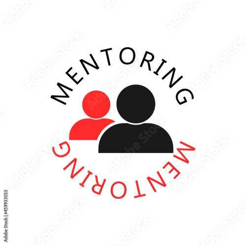 Mentoring flat icon isolated on white background